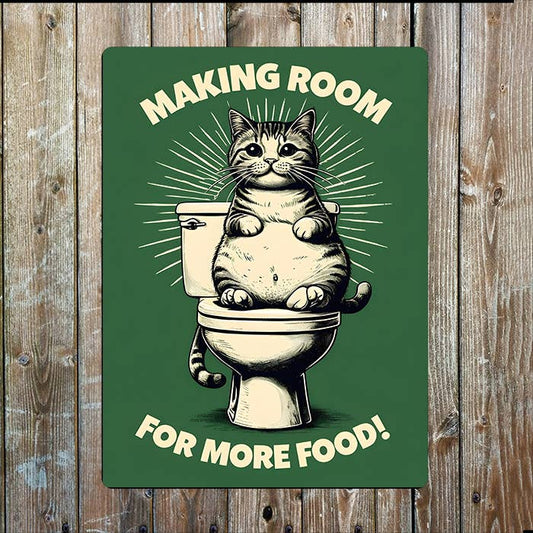 Miking Room For More Food Bathroom | Metal Sign Plaque