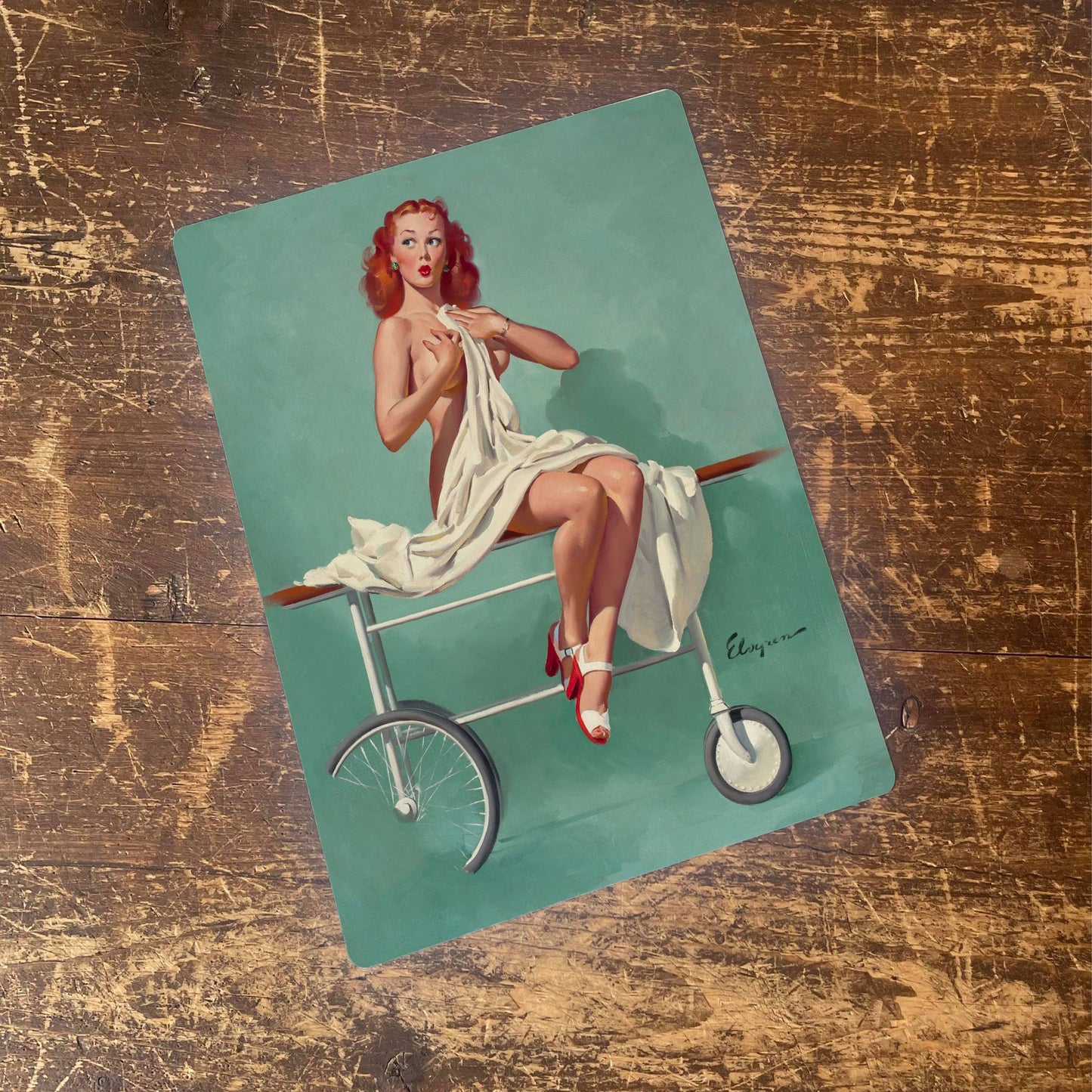 Pin Up Girl Hospital Metal Personalised Art Wall Sign
