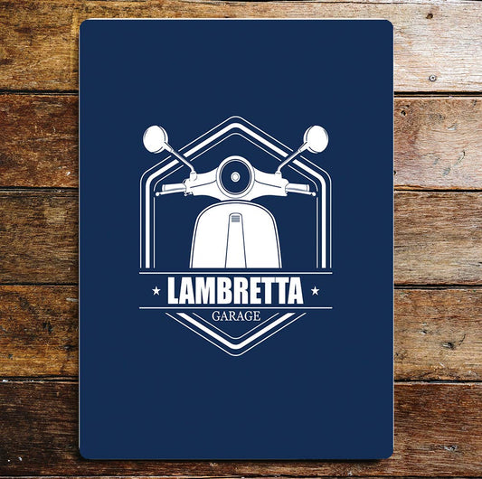 Lambretta garage scooter mods vintage | Metal Sign plaque