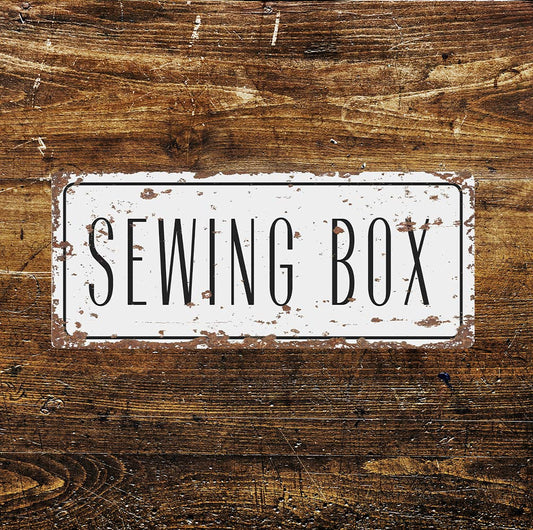 SEWING BOX Notice Vintage Look | Metal Sign