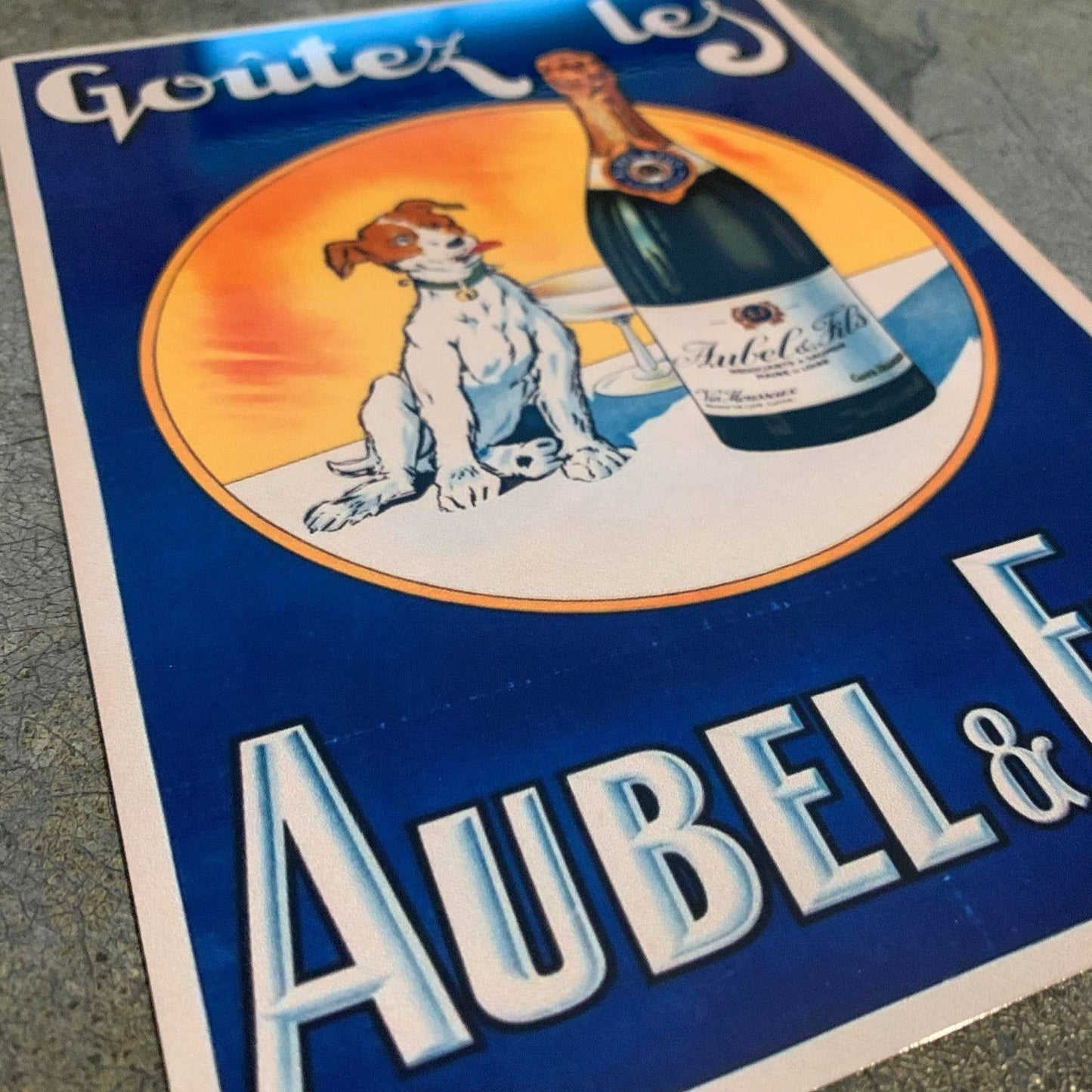 Goutez les Aubel and Fils | Metal Advertising Wall Sign