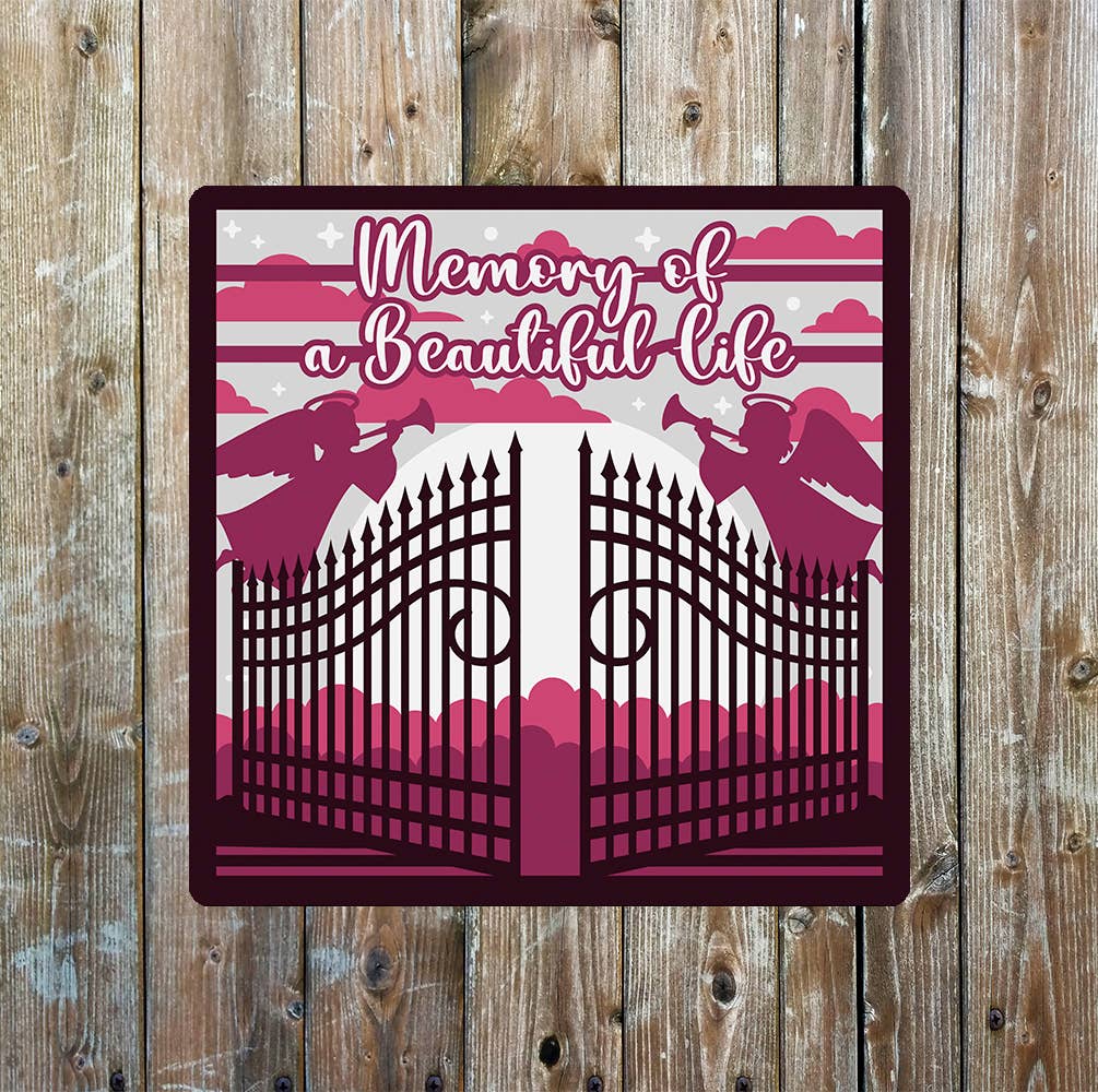 Angel Wings loving memory | Metal Sign  Square Plaque
